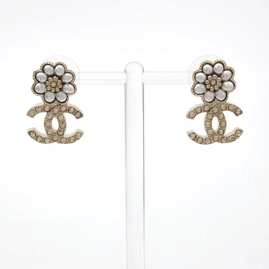 Chanel logo earrings
