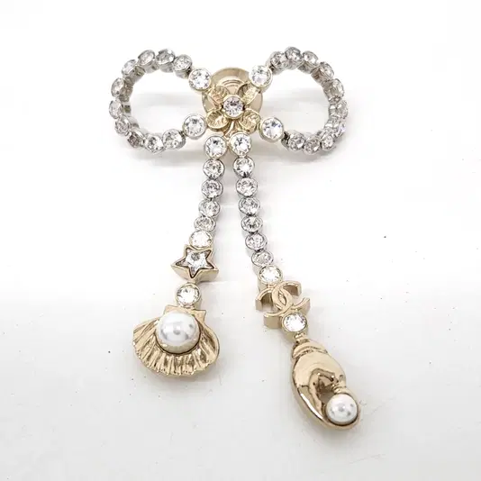 Chanel ribbon-embellished brooch