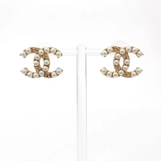 Chanel logo earrings