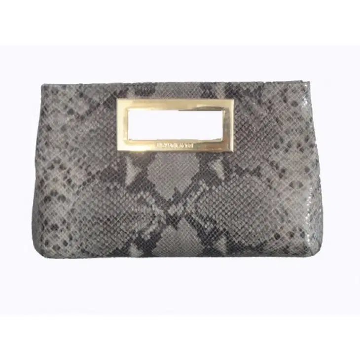 Michael Kors Berkley Python Embossed Leather Clutch