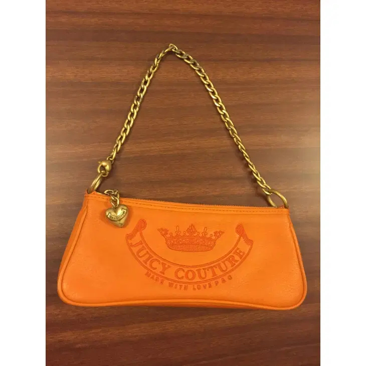 Juicy Couture Orange Signature Pochette Gold Hardware