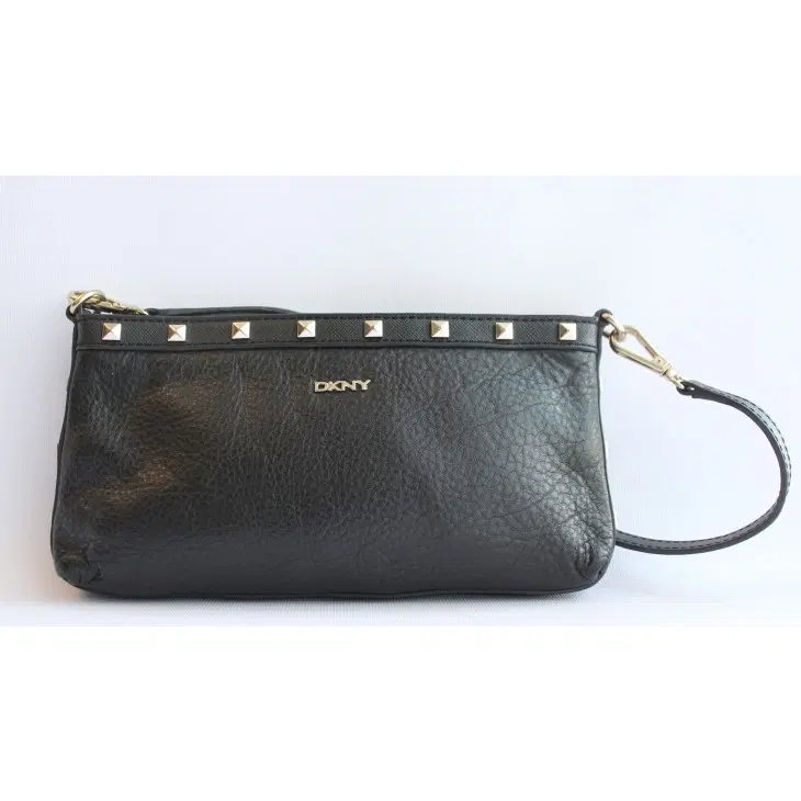 DKNY Black Shoulder Bag with Gold Studs
