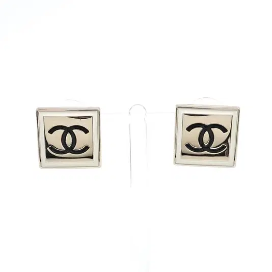 Chanel logo earrings