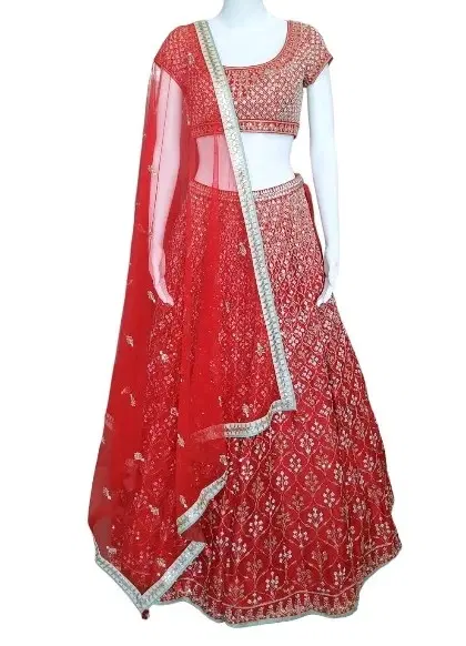Anita Dongre Red Bridal Lehenga