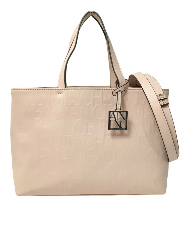 Armani Exchange Embossed Logo Zip Top Tote-Hover-Image