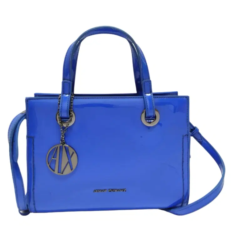 Armani Exchange Mini Patent Shopping Bag-Hover-Image