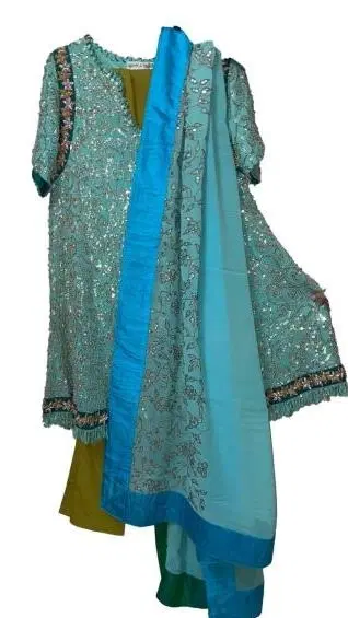 Anamika Khanna Crinkled Chiffon Knee Length Anarkali-Hover-Image