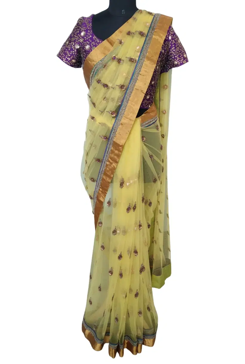 Anamika Khanna Yellow Saree