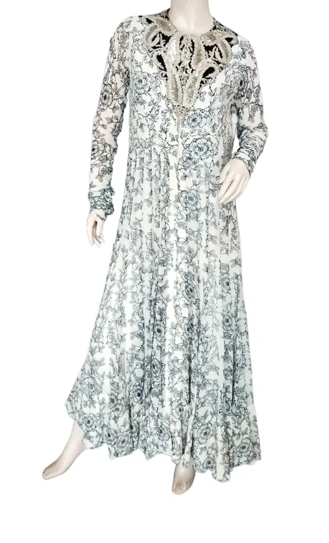 Anamika Khanna White & Black Dress-Hover-Image