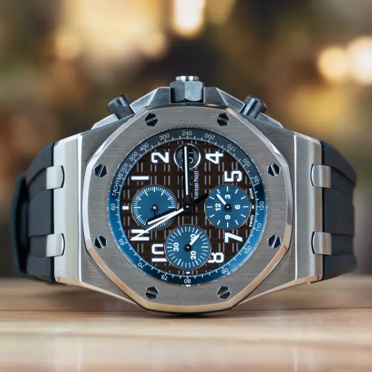 Audemars Piguet Havana 42MM Royal Oak Offshore Chronograph Brown Blue-Hover-Image