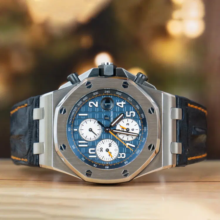 Audemars Piguet Royal Oak Offshore Blue Dial Steel Complete Set-Hover-Image