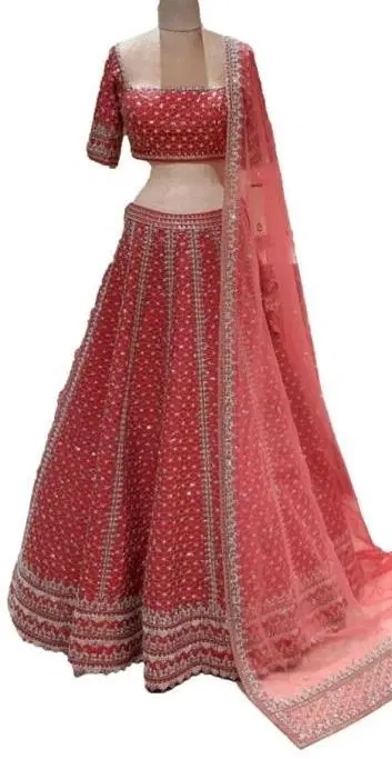 Anushree Reddy Red Lehenga-Hover-Image