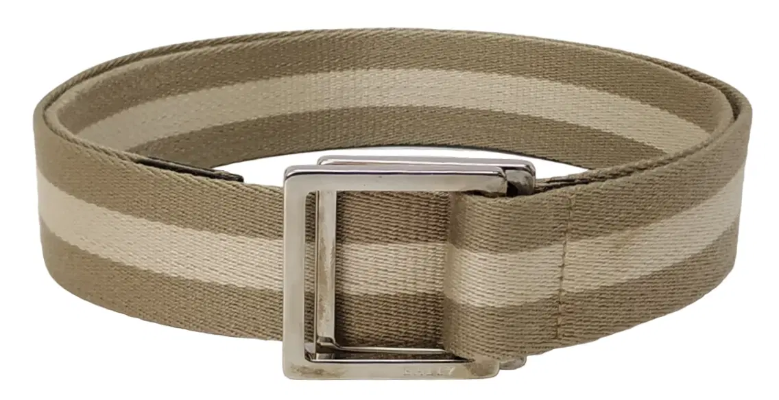 Bally Stripe Canvas Belt