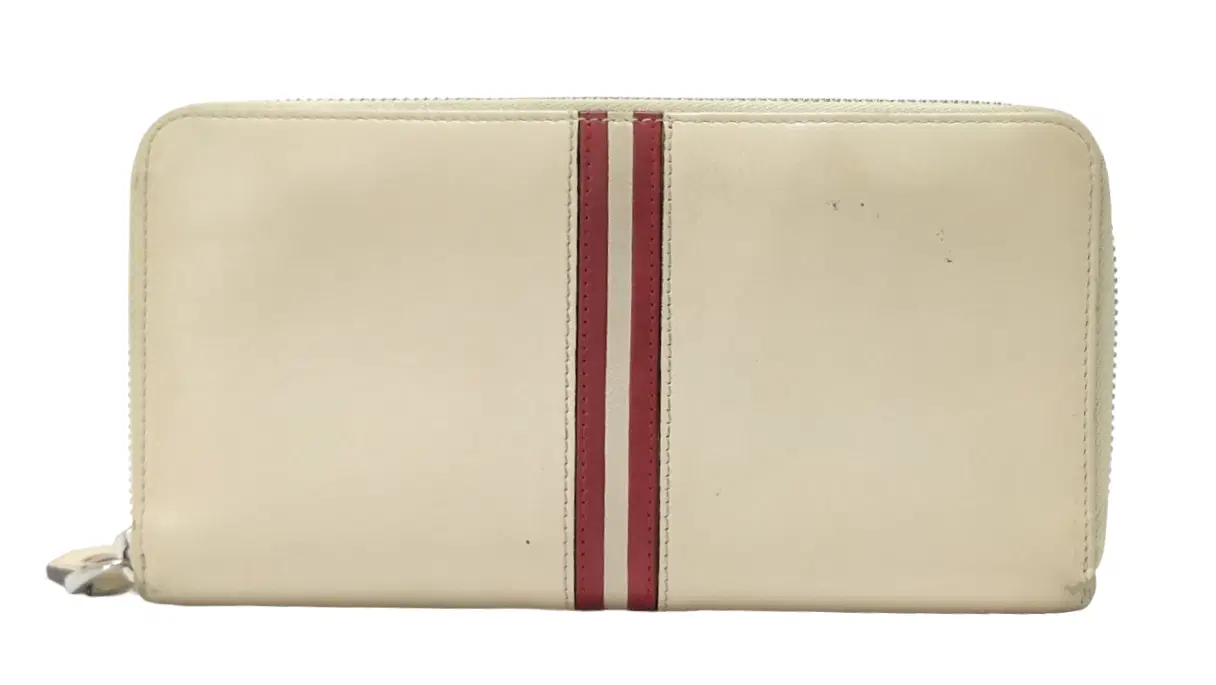 Bally Stripe Zip Around Wallet
