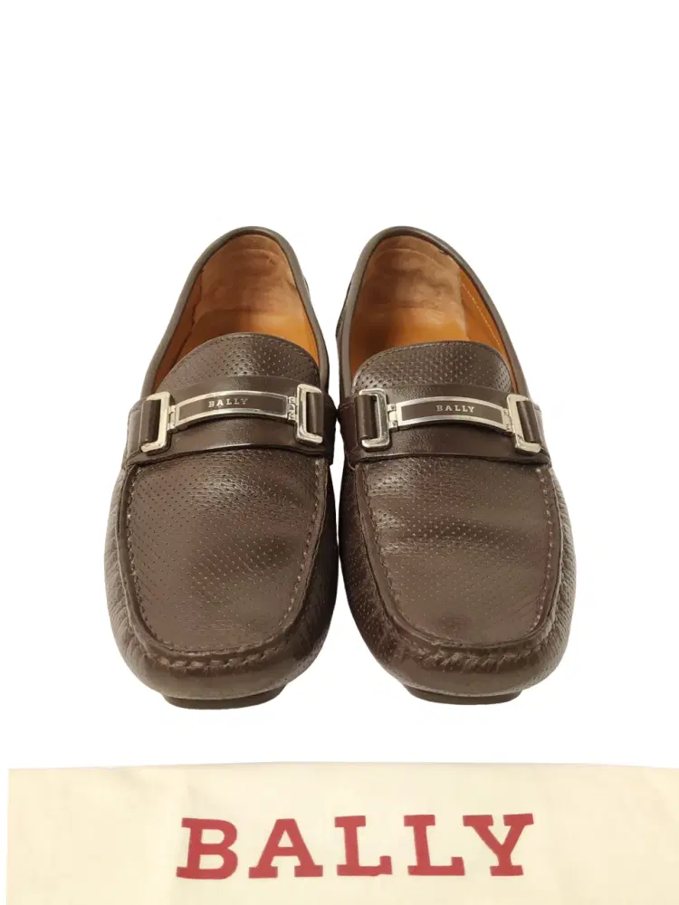 Bally Drulio Perforated Leather Loafers-Hover-Image