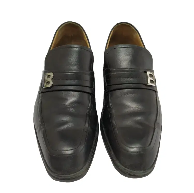 Bally Nevio Black Leather B Logo Buckle Loafer-Hover-Image