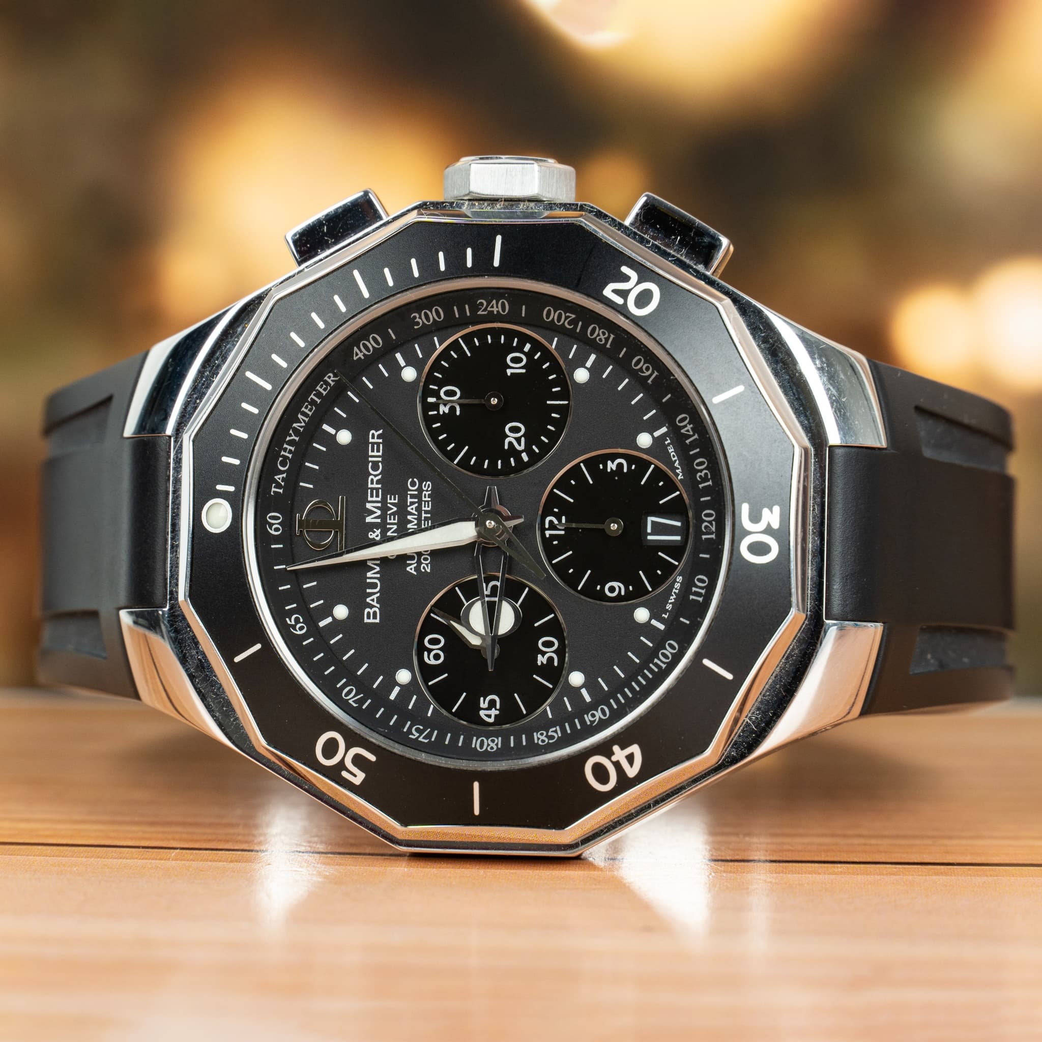 Baume & Mercier Riviera 43 MM Black Dial Steel Automatic