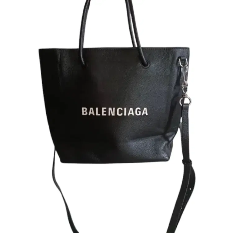 Balenciaga Black Leather Shopper Tote-Hover-Image