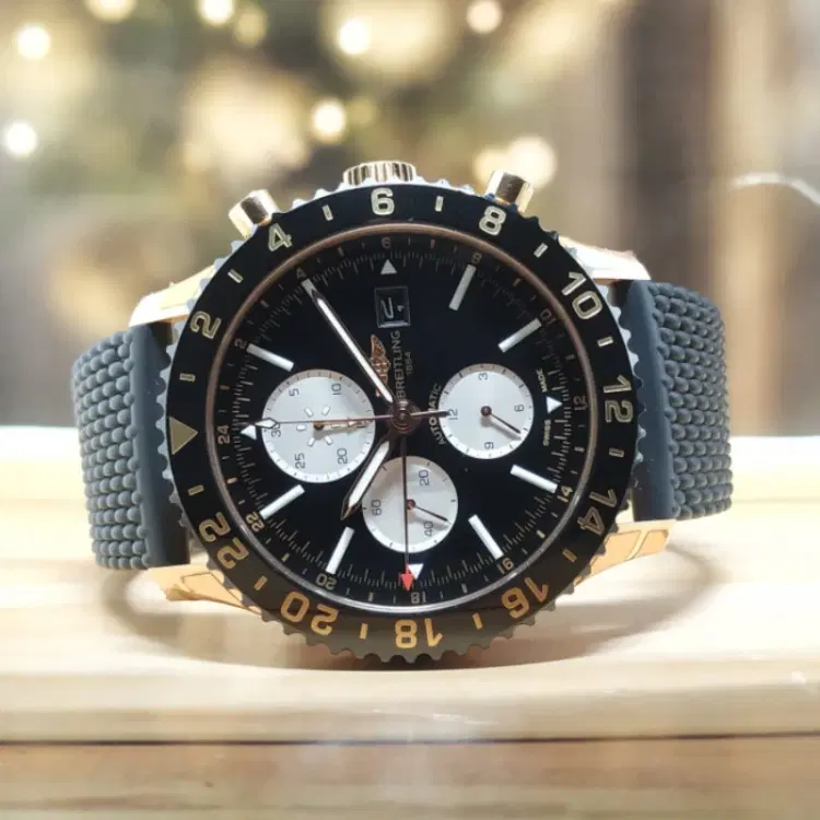 Breitling Chronoliner R24312 Rose Gold Black Dial Watch-Hover-Image