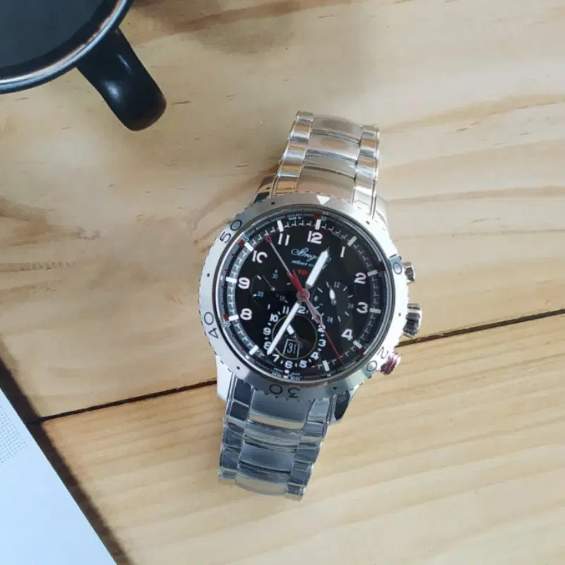 Breguet Type XXII Flyback 10 Hz Mens Watch Complete Set