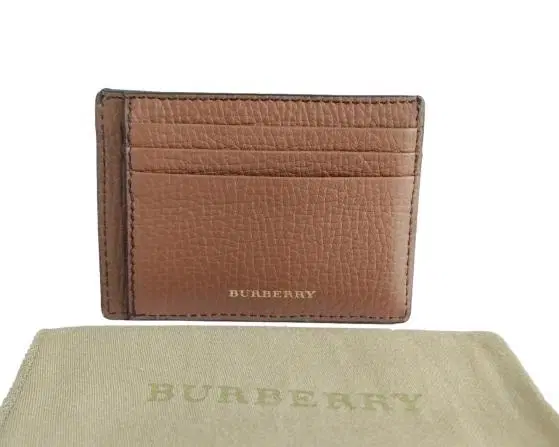 Burberry Men's House Check Grainy Leather Money Clip