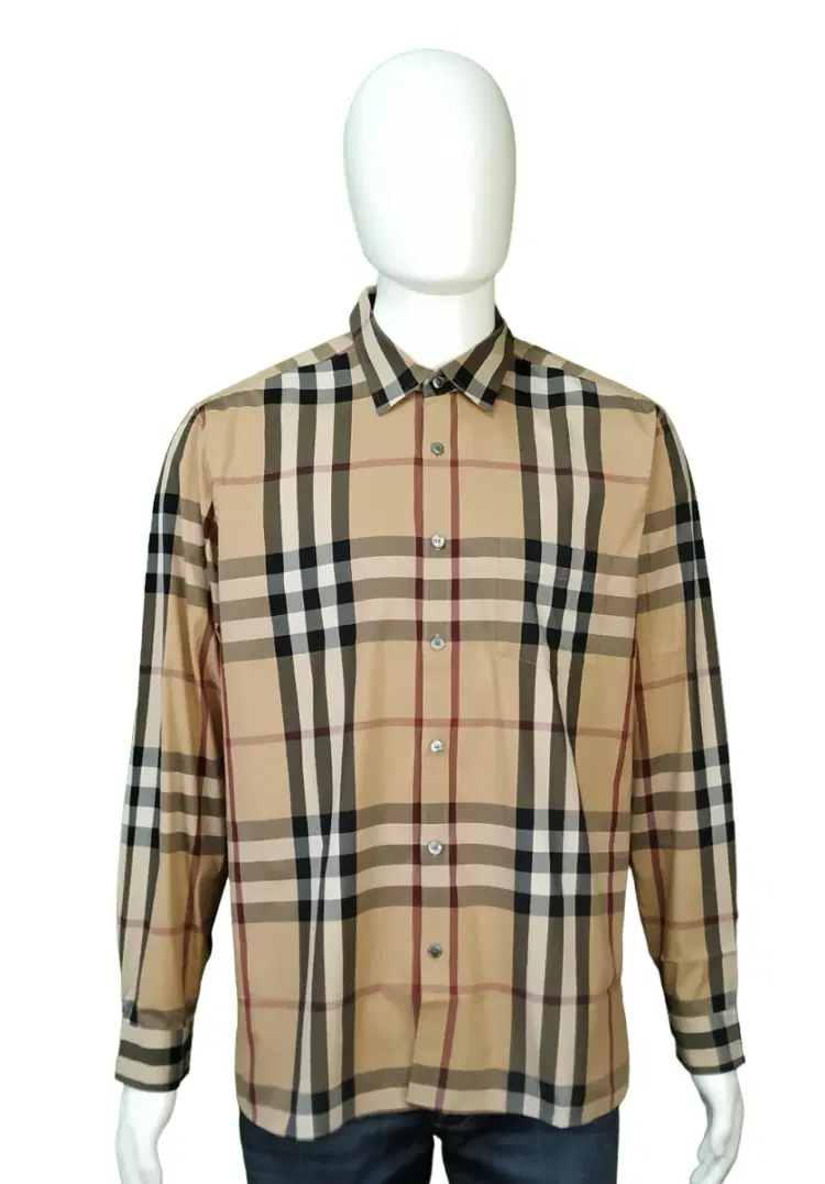 Burberry Beige Classic Check Shirt-Hover-Image