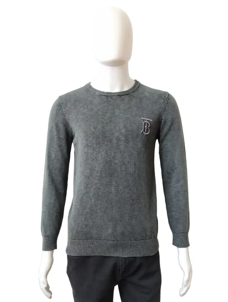 Burberry TB Pattern Sports Gray Sweatshirt-Hover-Image
