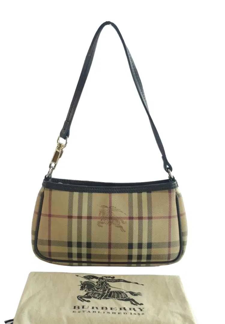 Burberry Haymarket Check Coated Canvas Pochette-Hover-Image