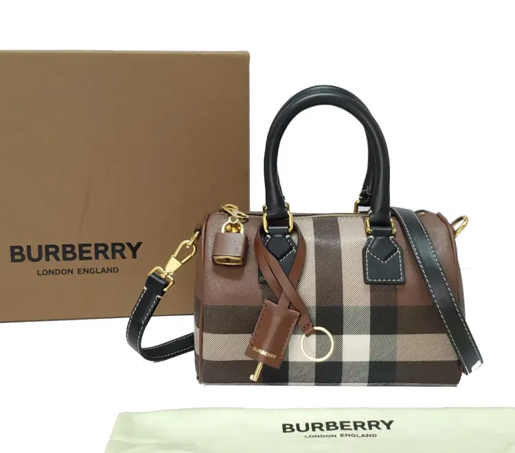 Burberry Mini Check Bowling Bag-Hover-Image