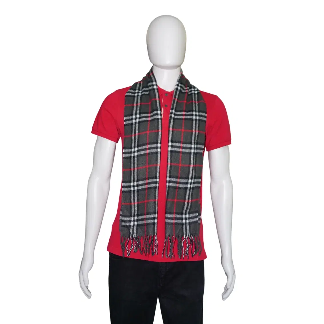 Burberry Grey Check Scarf
