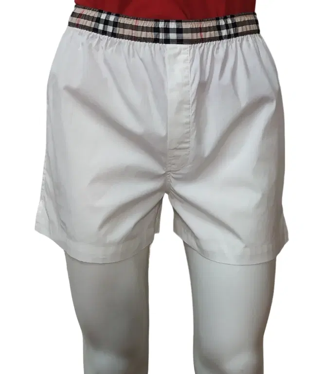 Burberry White Cotton English Briefs With Signature Check Elastic Waistband-Hover-Image