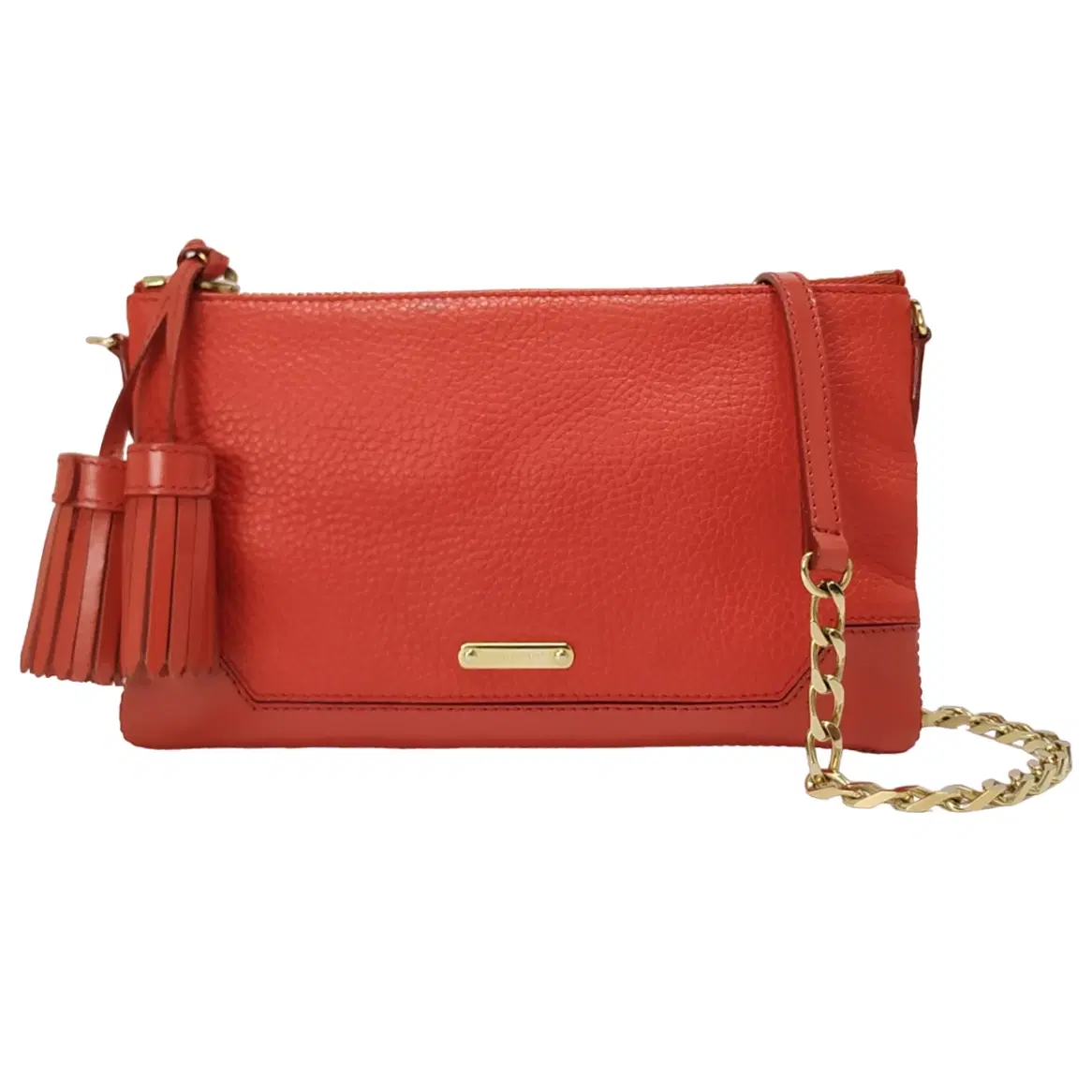 Burberry Peyton Grain Leather Tassel Crossbody Bag