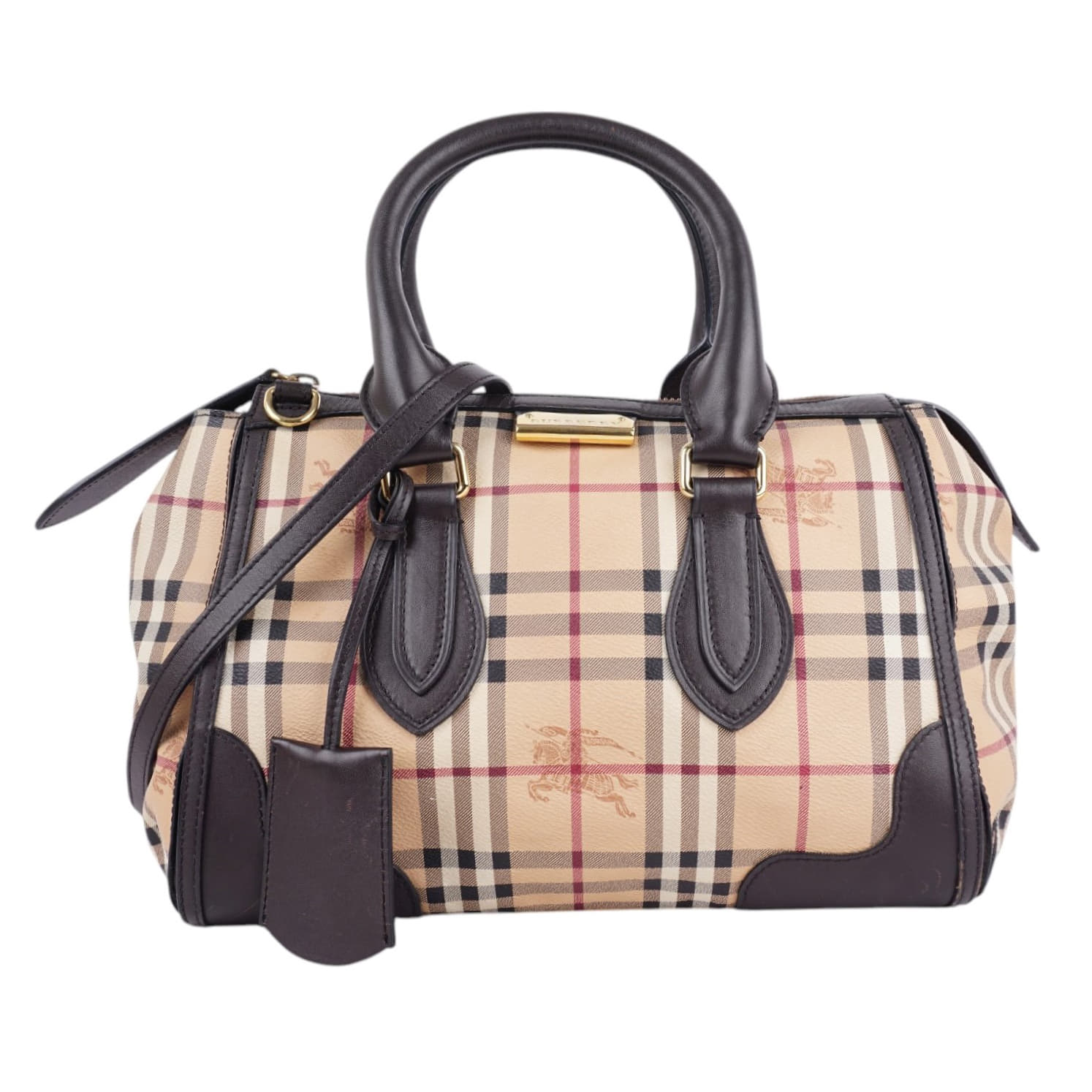 Burberry Gladstone Convertible Satchel Haymarket