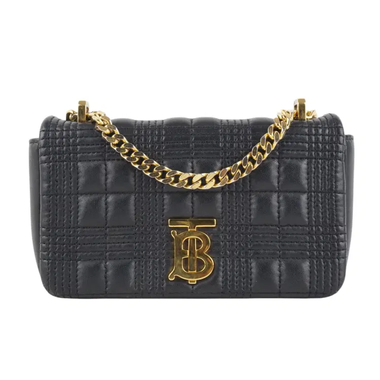 Burberry Black Quilted Leather Small Lola Shoulder Bag-Hover-Image