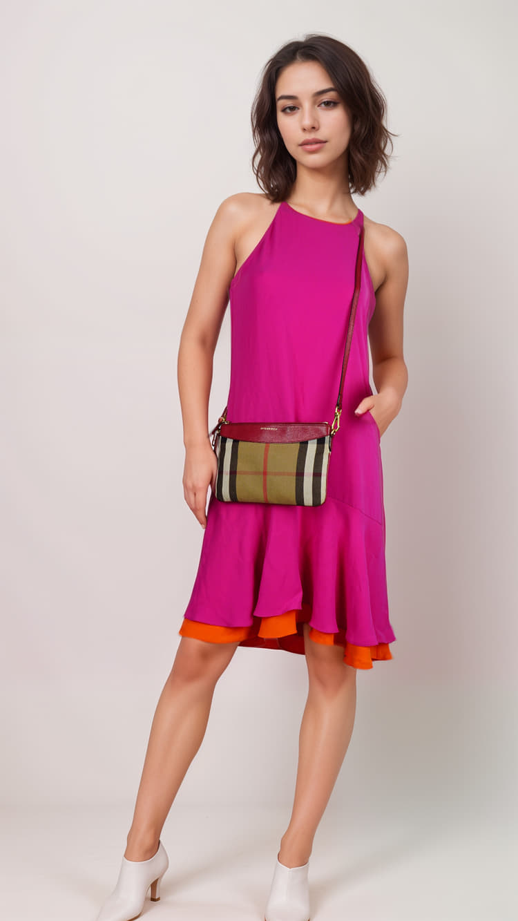 Burberry Peyton House Check Canvas Crossbody Bag Shoulder Bag-Hover-Image