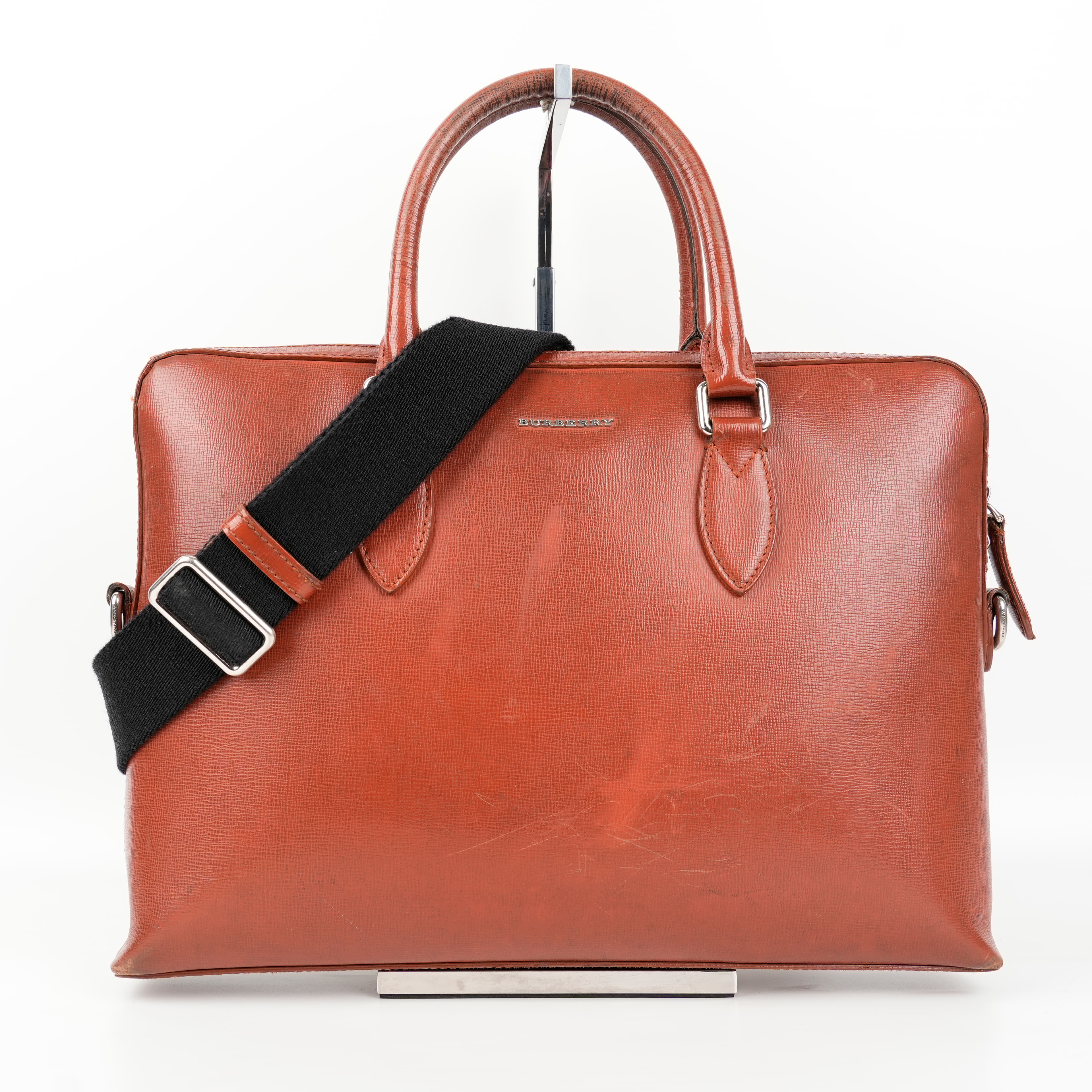 Burberry The Barrow Leather Briefcase