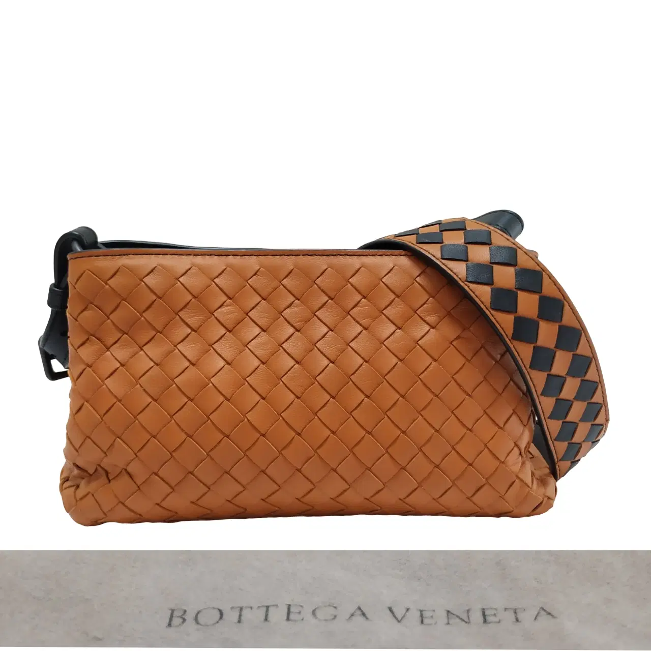 Bottege Veneta Intrecciato Leather Double Zip Crossbody Bag