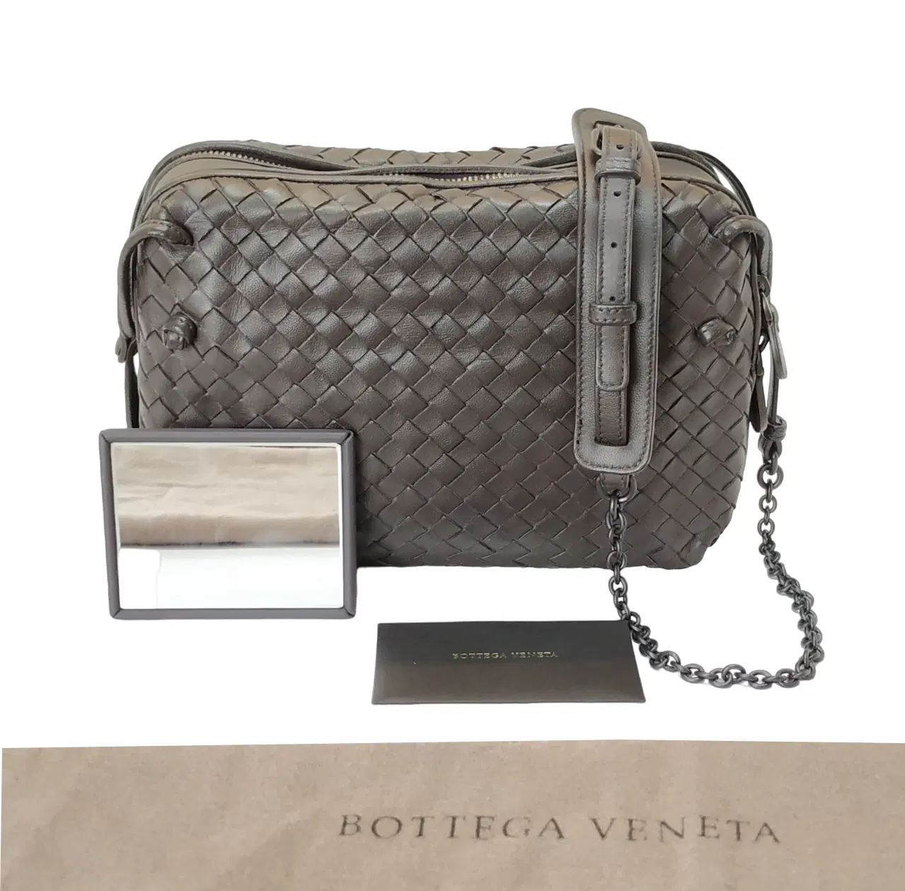 Bottega Veneta Intrecciato Nappa Leather Nodini Crossbody Bag
