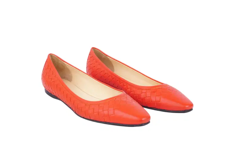 Bottega Veneta Intrecciato Leather Ballet With Refurbished Sole-Hover-Image