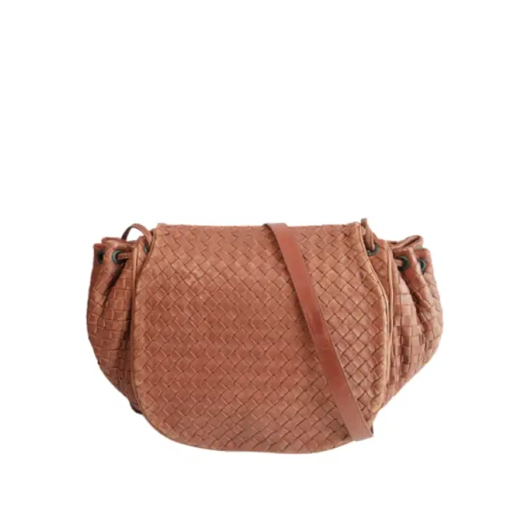 Bottega Veneta Intrecciato Woven Nappa Leather Crossbody Messenger Bag-Hover-Image