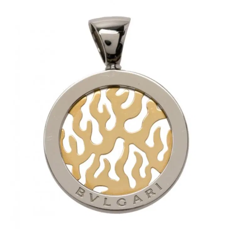 Bvlgari Tondo Fire Stainless Steel and 18K Gold Pendant-Hover-Image