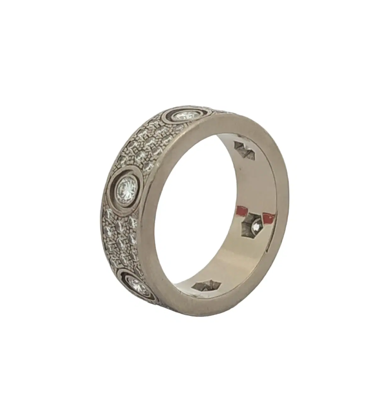 Cartier Love 18K White Gold Diamond Paved Ring