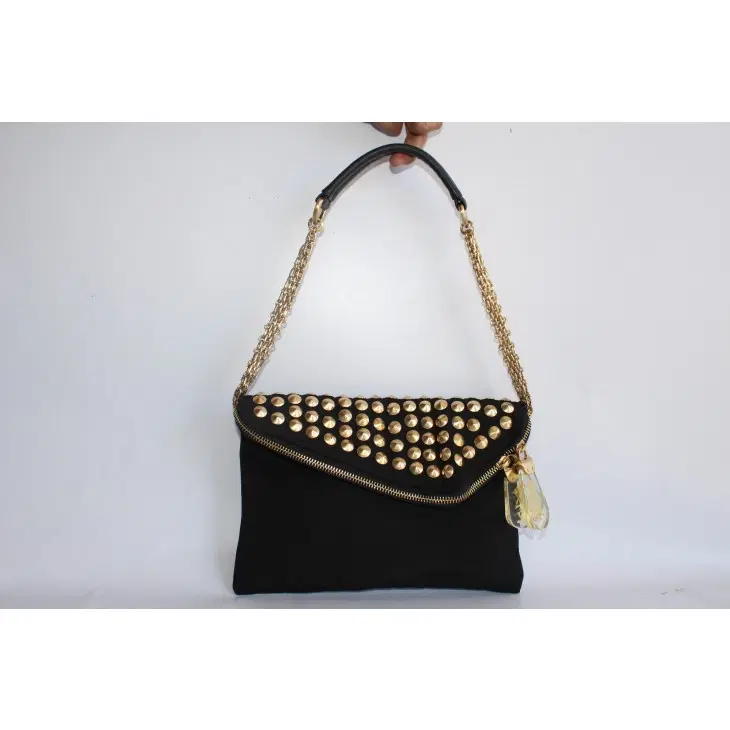 Christian Audigier Black Studded Clutch Bag | Luxepolis.com-Hover-Image