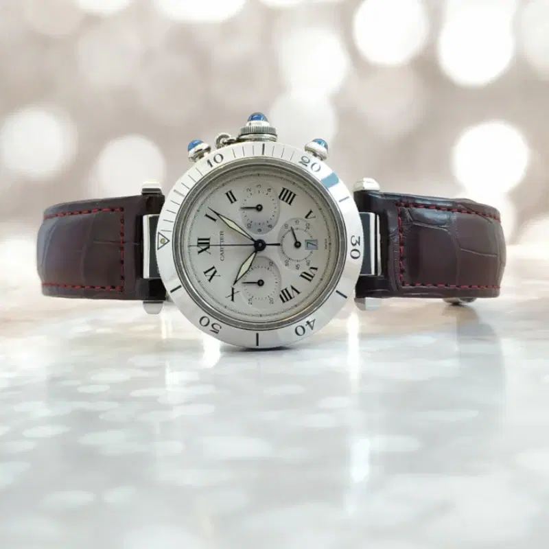 Cartier Pasha De Cartier 38MM Chronograph Stainless Steel 1050
