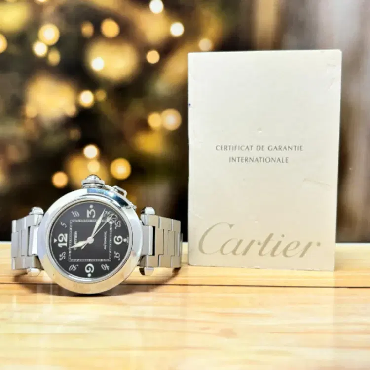 Cartier Pasha C 35MM Stainless Steel Black Dial-Hover-Image