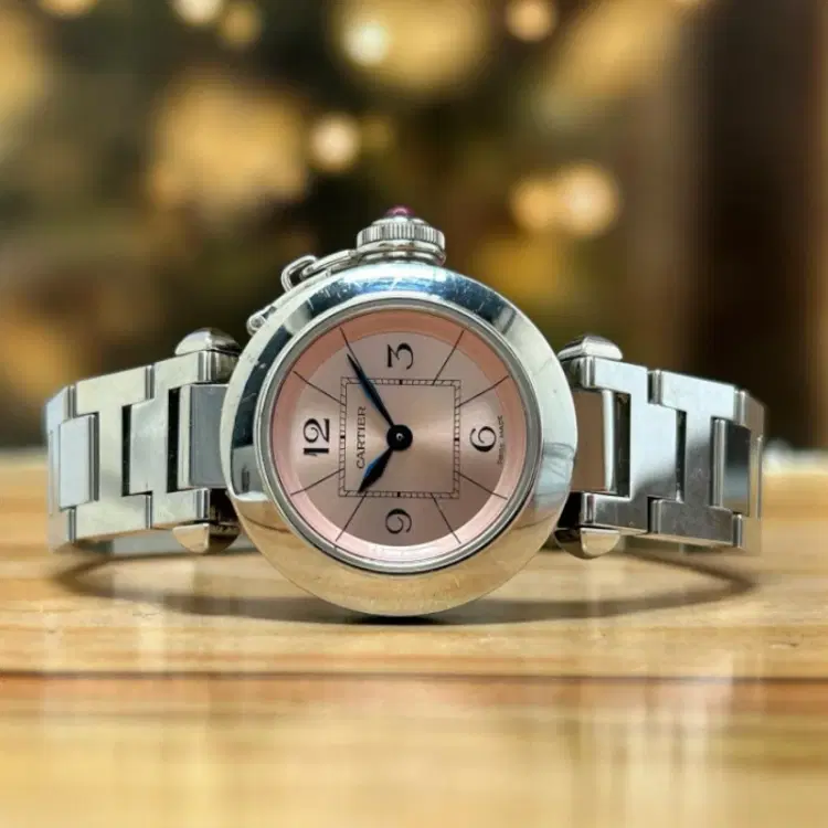 Cartier Pasha 27MM Stainless Steel Pink Dial Women Watch-Hover-Image