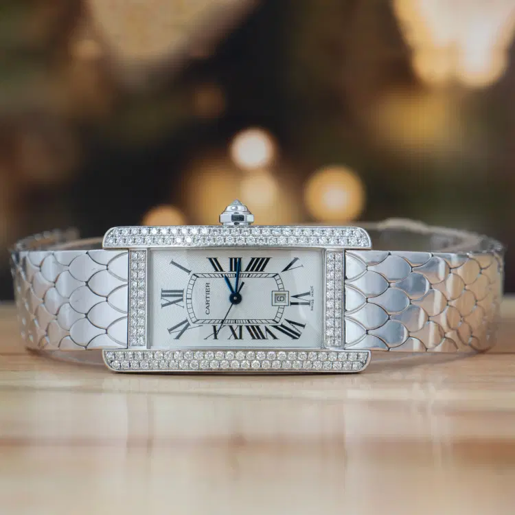 Cartier Tank Americaine White Gold Automatic-Hover-Image