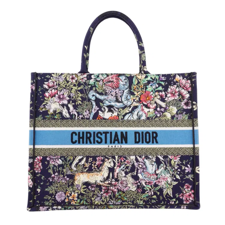 Dior Multicolor Canvas Embroidered Large D-Constellation Book Tote-Hover-Image