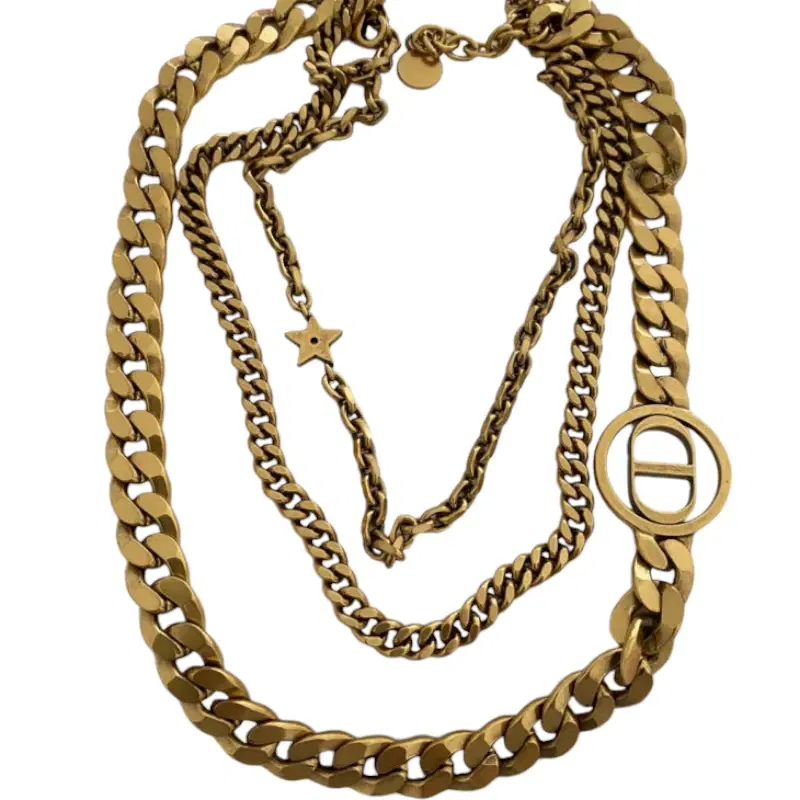 Dior CD logo Chain Links Necklace