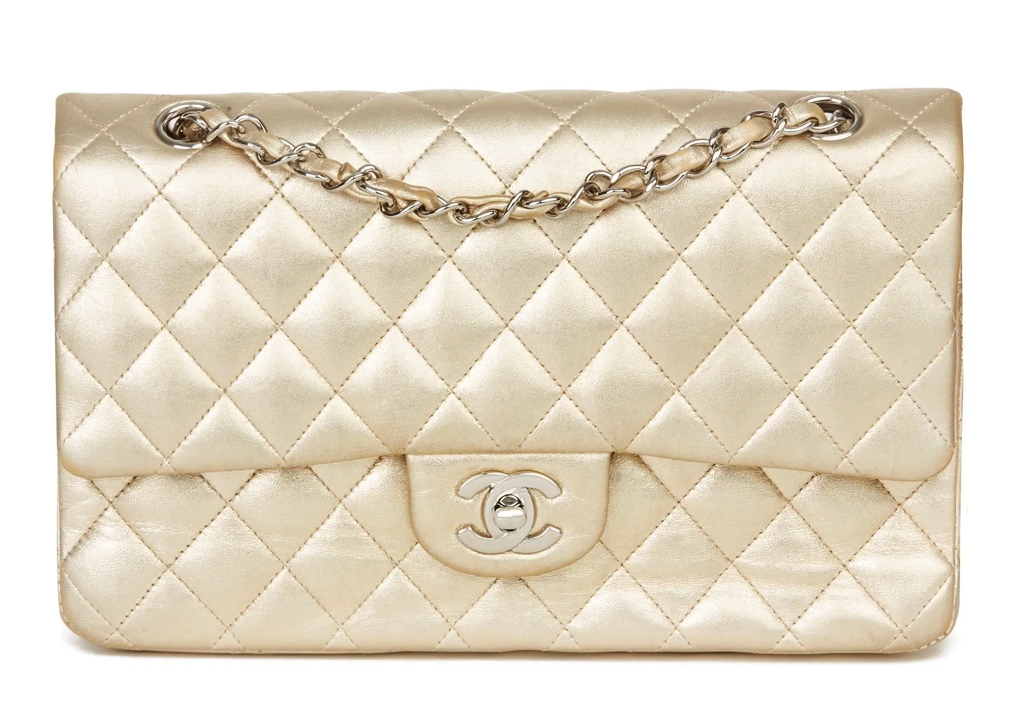Chanel Classic Medium Double Flap Metallic Shoulder Bag
